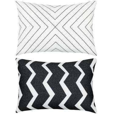 Imagem de Juexica Pacote com 2 almofadas de encosto de cabeça para espreguiçadeira, almofada para cadeira de praia ao ar livre com alça 40,6 x 28,8 cm, almofadas reclináveis de descanso à prova d'água para