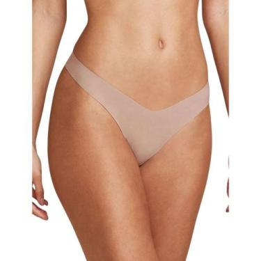 Imagem de Calcinha Fio Dental Hope Sem Costura Invisível Poliamida, Camurça, M