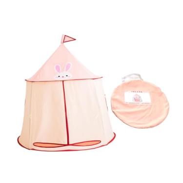 Imagem de Milageto Barraca Infantil, Tenda Dobrável, Presentes Do Dia Dos Namorados, Castle Playhouse de Crianças, Crianças Brincam Tenda para Crianças, Parques, Churras, Rosa, Tamanho real
