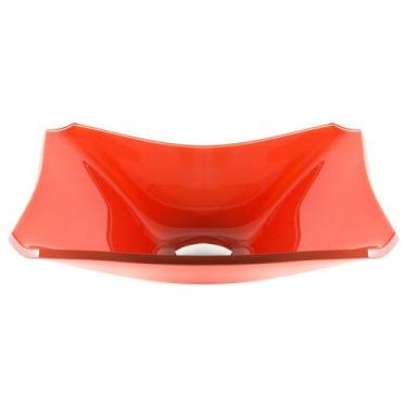 Imagem de Cuba de Vidro p/ Banheiro Lavabo Retrô 38 cm + Válvula Click - Lopazzi