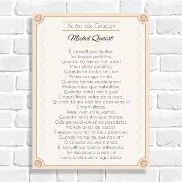 Imagem de Quadro Decorativo Ação de Graças de Michel Quoist - Arte Aqui, 15x20cm