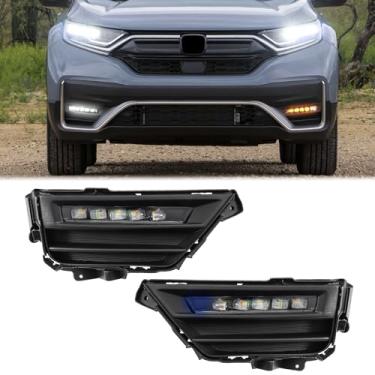 Imagem de Fancemot Luzes de neblina de LED, luzes de seta, luzes diurnas (DRL) compatíveis com Honda CR-V CRV 2020 2021
