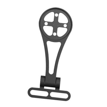Imagem de Generic Suporte para computador de bicicleta frontal Suporte para cronômetro de bicicleta Ângulo ajustável compacto para haste de para medidor de velocidade, Preto