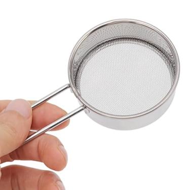 Imagem de Peneira De Farinha De Cozinha Pequena Para Assar, Peneira De Farinha De Aço Inoxidável 304 Com Alça, Peneira Redonda De Malha Para Açúcar Em Pó, Agitador De Espanador, Suprimentos De Cozimento
