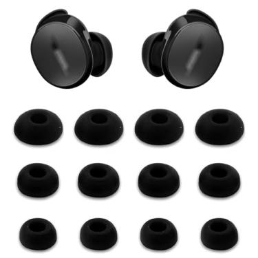 Imagem de ALXCD Pontas auriculares compatíveis com fones de ouvido Bose QuietComfort, tamanhos P/M/G, 6 pares de pontas de silicone macio, compatíveis com Bose QuietComfort 2024 New QC, 6 pares, preto