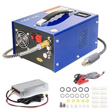 Imagem de NDCYJG Compressor de ar PCP 4500Psi/30Mpa fuzil de bomba de ar livre de água/óleo/latas de paintball de pistola alimentadas 12 V automotivo CC 110 V CA para uso doméstico com conversor de energia e