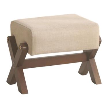 Imagem de kowaku Apoio para os pés, cadeira de acampamento empilhável, leve, economizadora de espaço, confortável, multifuncional para camping, pesca, churrasco, Marrom Escuro