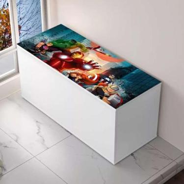 Imagem de Baú Organizador Porta Brinquedos 100% MDF Personagens Infantis - Home 