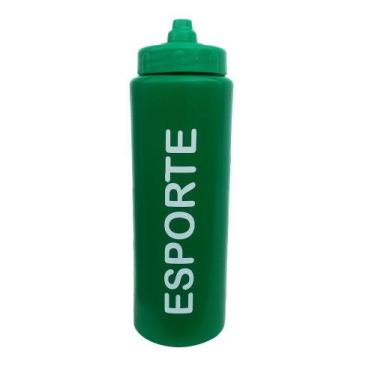 Imagem de Garrafa Água Squeeze 800 ml Bico Automático Esporte Verde - Futebol Sh