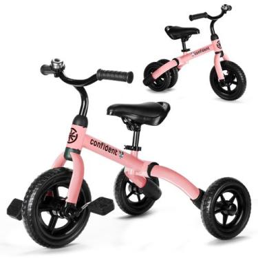 Imagem de Triciclo XPIY para crianças de 2 a 4 anos com pedal removível rosa