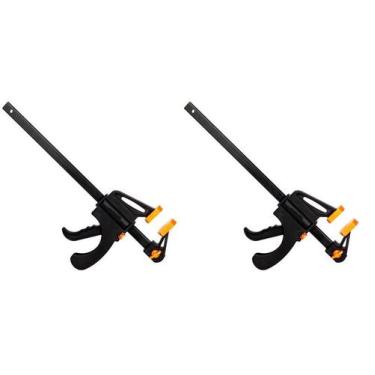 Imagem de Kit 2 Grampo Sargento Carpintaria Aperto Rápido 200mm 8 Pol. - OMEGA