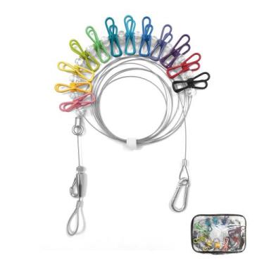 Imagem de Varal portátil retrátil AIFOTO Travel com capacidade de 30 kg