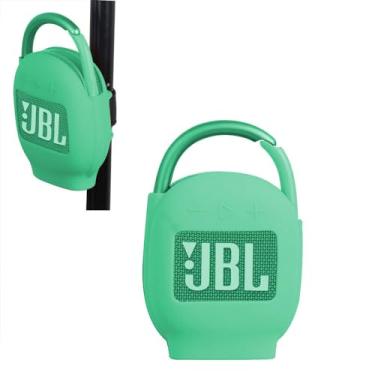 Imagem de Hermitshell Capa de transporte de silicone para JBL Clip 4 - Mini alto-falante Bluetooth portátil (turquesa)