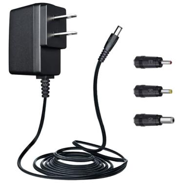 Imagem de Adaptador de fonte de alimentação 12V 0,5A/500mA 1,8 m listado pela UL com 3 pontas, cabo adaptador de comutação CA 100-240V para DC 12V 0,5A 6W para toca-discos Crosley, roteador, ventilador de mesa