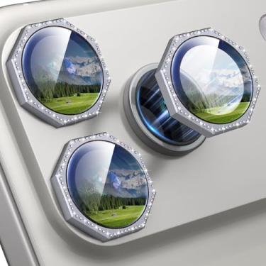 Imagem de Xfilm Protetor de lente de câmera para iPhone 17 Pro/17 Pro Max, diamante brilhante, metal individual com dureza 9H, protetor de tela de câmera à prova de arranhões, acessórios elegantes, compatível