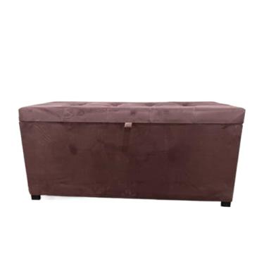 Imagem de Baú Organizador Decorativo para Quarto 1 Metro com Dobradiças com Pistão Em Veludo - Diversas Cores, Móveis Quarto(Rose,Rodízio com trava)