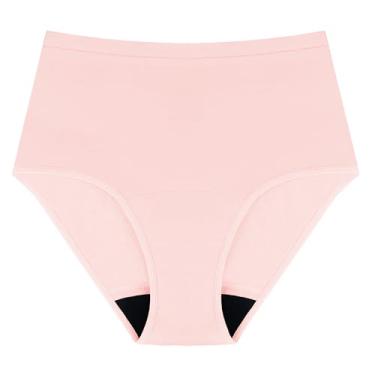 Imagem de AIRCUTE Roupa íntima lavável para incontinência urinária para mulheres, à prova de vazamento, absorvente de algodão, 60 ml, 1 pacote (rosa, 2GG)