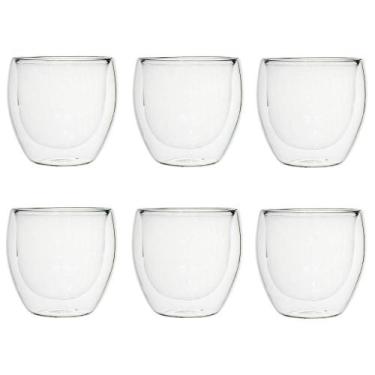 Imagem de Jogo de Copo de Vidro Borossilicato para Café 180ml 6 Peças - Vista Ho