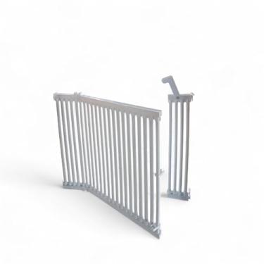 Imagem de Portão Proteção Jardim Piscina e Escadas 1,5cm entre as grades 60cm 100cm Altura Portão de Segurança para Criança e Pet Cores Preto ou Branco Forte Seguro (Branco | 60cm Altura, 83cm Comprimento)