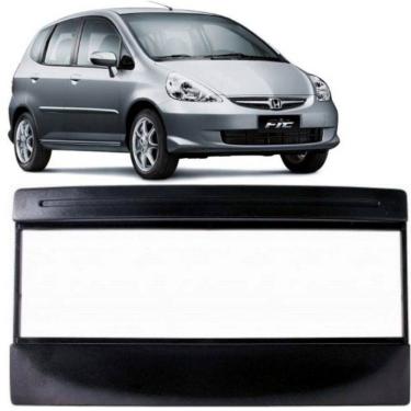 Imagem de Moldura radio honda fit 2004 a 2008 acabamento painel preto