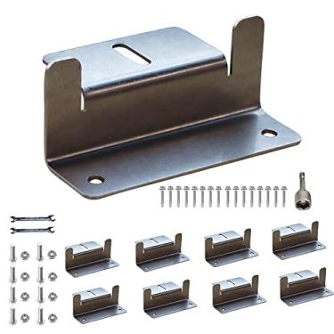 Imagem de CMYYANGLIN Suportes de montagem de painel solar Z suporte, com porcas e parafusos, adequado para painéis solares de 50 W a 150 W em RV, barcos, motorhome, cabanas, galpões, garagens, fora da rede, aço inoxidável, 2 unidades (8 peças)