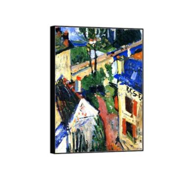 Imagem de BMZFYBS Arte de parede em tela reprodução de pintura famosa - imagens de moldura preta para sala de estar - restaurante-decoração pôster e impressões 50 x 70 cm 20 x 27 pol