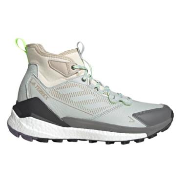 Imagem de adidas Tênis de caminhada masculino Terrex Free Hiker 2.0, Bege maravilha / bege maravilha / semi impacto laranja-marrom, 7.5 Women/6.5 Men