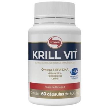 Imagem de Kit 2 Óleo De Krill 500Mg Vitafor 60 Cápsulas