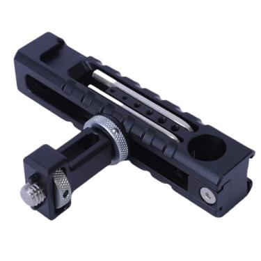 Imagem de Alça superior com pinos de localização de 3/20.3 cm-16 para ARRI Grip para gaiola de câmera, deslizante ajustável, equipamento de vídeo universal com 4 adaptadores de sapata fria para montar câmera