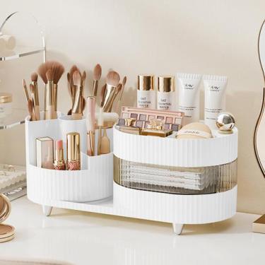 Imagem de Organizador de maquiagem COMFYROOM giratório de 3 camadas com suporte 
