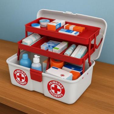 Imagem de Maleta de Medicamentos Caixa Cosmetic Box Primeiros Socorros Tamanho G