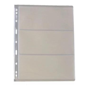 Imagem de 10 Folhas Plástico Cédula Acetato 3 Divisões 3Bzn 32X24Cm