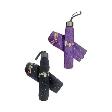 Imagem de Kit 02 Sombrinha Fem Al Super Leve Voyagem Preto Roxo 3025