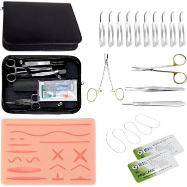 Imagem de Kit Sutura Completo 8 Peças Nível Profissional em Aço Cirúrgico