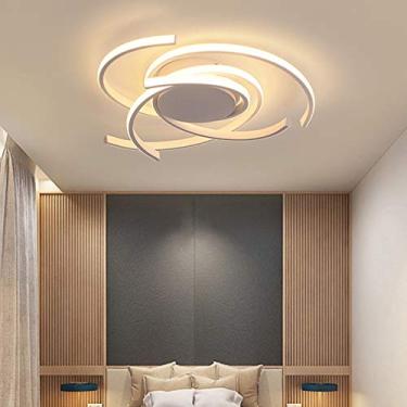 Imagem de Luminária de teto LED regulável com controle remoto Lustre para sala de estar, cozinha, luminária de teto, sala de jantar moderna, metal, acrílico, arte, design, lustres de teto, iluminação