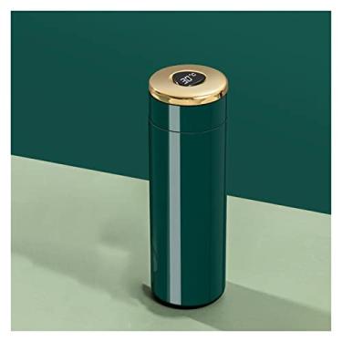 Imagem de Garrafa térmica inteligente com visor de temperatura de aço inoxidável 316 cantil à prova d'água caneca de café mantém quente/frio (cor: E, tamanho: 17 x 6,4 cm) (E 17 x 6,4 cm)