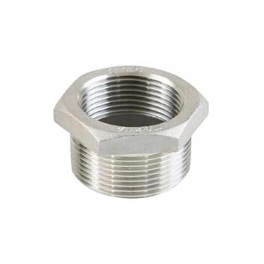 Imagem de 1/20.3 cm 1/10.2 cm 3/20.3 cm 1/5.1 cm 3/10.2 cm 2.5 cm 1-1/10.2 cm 1-1/5.1 cm macho para fêmea 316 bucha redutora de aço inoxidável conector de encaixe de tubo (1-1I2 a 1I2)