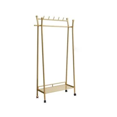 Imagem de Cabide de pé cabide para casacos e chapéus, cabide nórdico para roupa de chão, quarto, roupa interior, cabide para chapéus, cabide de armazenamento multifuncional simples para casa,