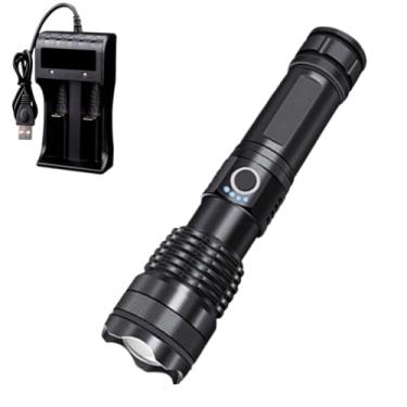 Imagem de Lanterna Potente Tática Camping Lâmpada De Iluminação De Longa Altitude(P50-T9+‌Carregador USB)