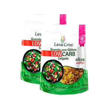 Imagem de Kit 2X: Granola Salg Azeite/Páprica Low Carb Leve Crock 200g