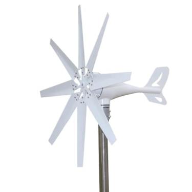 Imagem de 24V,HYZHANHONG Gerador Eólico Eficiente de 10000W 12V 24V 48V 220V Kit Híbrido de Energia Solar e Eólica com Controlador de Carga MPPT para Terraço, Marinha, Autocaravana