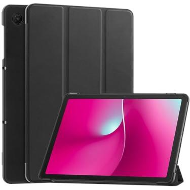 Imagem de Gylint Capa para T-Mobile REVVL Tab 2 10,1 polegadas 2025, capa dobrável de couro PU ultrafina com suporte para despertar/hibernar automático para T-Mobile REVVL Tab 2 10,1 polegadas preta