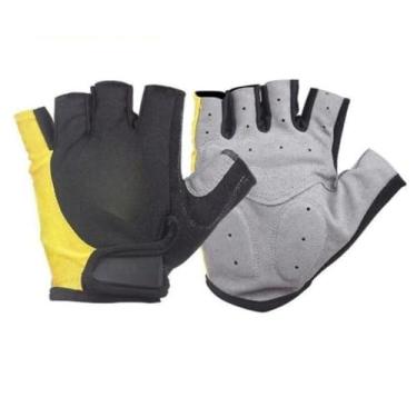 Imagem de Luva Moto, Par de Luvas Gel para Ciclismo, Dedo Curto para Bike, Academia(Preto/Amarelo,XL (GG))