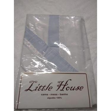 Imagem de Colcha Piquet c/ Porta c/ B.I. e Aplic. - Little House, Branco com lis