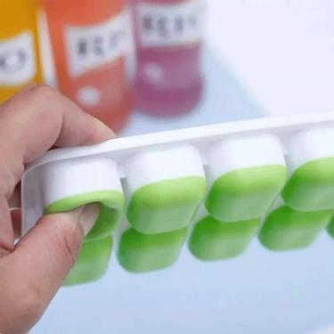 Imagem de Forma De Gelo Cubo Com Tampa Rígida Flexível Fundo Silicone