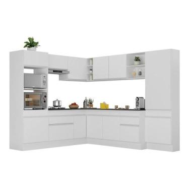 Imagem de Armário De Cozinha Completa De Canto Com Rodapé Veneza Multimóveis V20