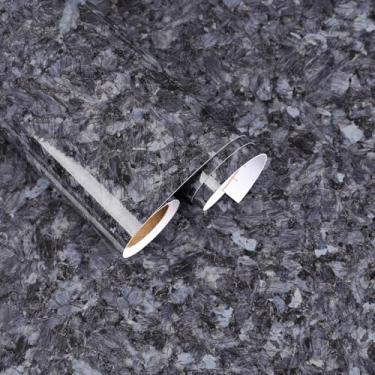 Imagem de FANCYEASY 40 cm x 299 cm Papel de contato de bancada de granito à prova d'água brilhante para cozinha papel de contato de granito azul autoadesivo para bancada de vinil para armários mesa de mesa