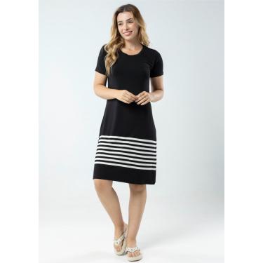 Imagem de Vestido Pau a Pique Listrado Preto