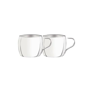 Imagem de Conjunto 2 Xícaras para Chá e Capuccino Tramontina 64430790 230ml Inox