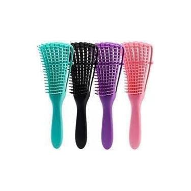 Imagem de Escova para Cabelos Cacheados – Desembaraçante Flexível 8 Pontas Massageadora, Reduz Queda e Quebra, Ideal para Crespos, Crescidinhos e Crianças (VERDE)